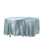 Satin 108" Round Tablecloth Dusty Blue - Smooth and Lustrous Table Cover - Linen Luxes