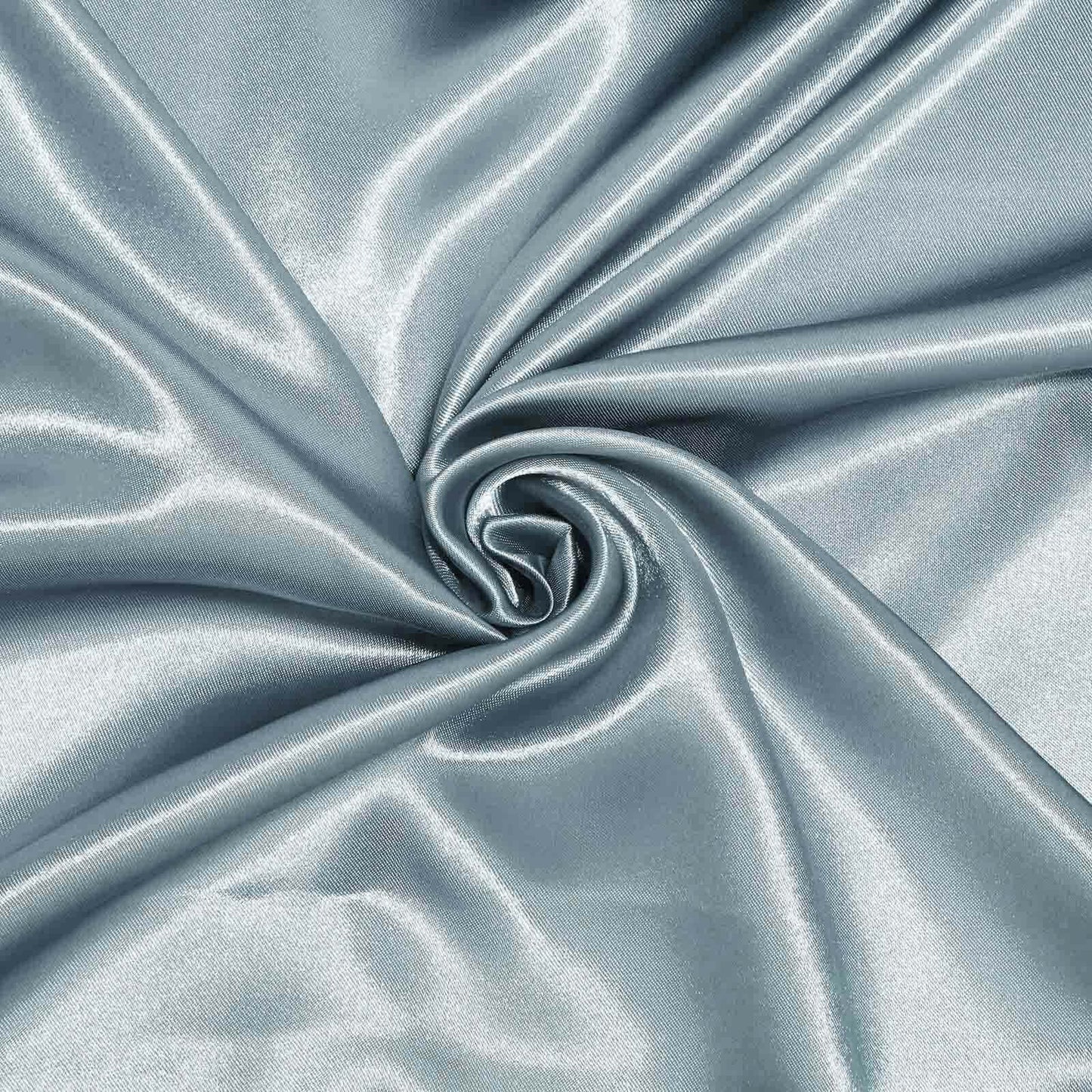 Satin 108" Round Tablecloth Dusty Blue - Smooth and Lustrous Table Cover - Linen Luxes