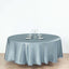 Satin 108" Round Tablecloth Dusty Blue - Smooth and Lustrous Table Cover - Linen Luxes