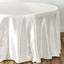 Satin 108" Round Tablecloth Ivory - Smooth and Lustrous Table Cover - Linen Luxes