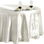 Satin 108" Round Tablecloth Ivory - Smooth and Lustrous Table Cover - Linen Luxes