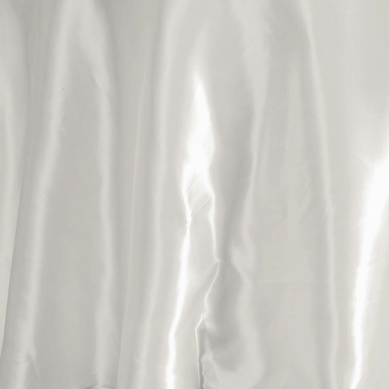 Satin 108" Round Tablecloth Ivory - Smooth and Lustrous Table Cover - Linen Luxes