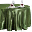Satin 108" Round Tablecloth Olive Green - Smooth and Lustrous Table Cover - Linen Luxes