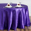 Satin 108" Round Tablecloth Purple - Smooth and Lustrous Table Cover - Linen Luxes