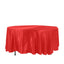 Satin 108" Round Tablecloth Red - Smooth and Lustrous Table Cover - Linen Luxes
