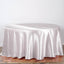 Satin 108" Round Tablecloth White - Smooth and Lustrous Table Cover for Weddings & Events - Linen Luxes