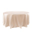 Satin 120" Round Tablecloth Beige - Stylish Seamless Table Cover - Linen Luxes