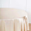Satin 120" Round Tablecloth Beige - Stylish Seamless Table Cover - Linen Luxes