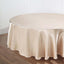 Satin 120" Round Tablecloth Beige - Stylish Seamless Table Cover - Linen Luxes