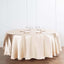 Satin 120" Round Tablecloth Beige - Stylish Seamless Table Cover - Linen Luxes