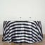 Satin 120" Round Tablecloth Black/White - Stripe Design with Seamless Silky Smooth Finish Table Cover - Linen Luxes
