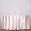 Satin 120" Round Tablecloth Blush - Stylish Seamless Table Cover - Linen Luxes