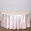 Satin 120" Round Tablecloth Blush - Stylish Seamless Table Cover - Linen Luxes