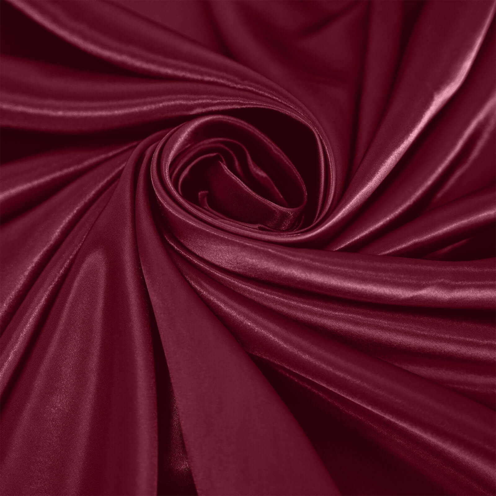 Satin 120" Round Tablecloth Burgundy - Stylish Seamless Table Cover - Linen Luxes