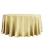 Satin 120" Round Tablecloth Champagne - Stylish Seamless Table Cover - Linen Luxes