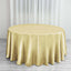Satin 120" Round Tablecloth Champagne - Stylish Seamless Table Cover - Linen Luxes
