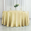 Satin 120" Round Tablecloth Champagne - Stylish Seamless Table Cover - Linen Luxes