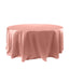 Satin 120" Round Tablecloth Dusty Rose - Stylish Seamless Table Cover - Linen Luxes