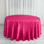 Satin 120" Round Tablecloth Fuchsia - Stylish Seamless Table Cover - Linen Luxes