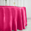 Satin 120" Round Tablecloth Fuchsia - Stylish Seamless Table Cover - Linen Luxes