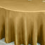 Satin 120" Round Tablecloth Gold - Stylish Seamless Table Cover for Weddings & Events - Linen Luxes