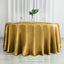 Satin 120" Round Tablecloth Gold - Stylish Seamless Table Cover for Weddings & Events - Linen Luxes