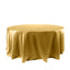 Satin 120" Round Tablecloth Gold - Stylish Seamless Table Cover for Weddings & Events - Linen Luxes