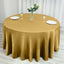 Satin 120" Round Tablecloth Gold - Stylish Seamless Table Cover for Weddings & Events - Linen Luxes
