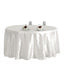 Satin 120" Round Tablecloth Ivory - Stylish Seamless Table Cover - Linen Luxes