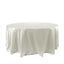 Satin 120" Round Tablecloth Ivory - Stylish Seamless Table Cover - Linen Luxes