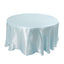 Satin 120" Round Tablecloth Light Blue - Stylish Seamless Table Cover