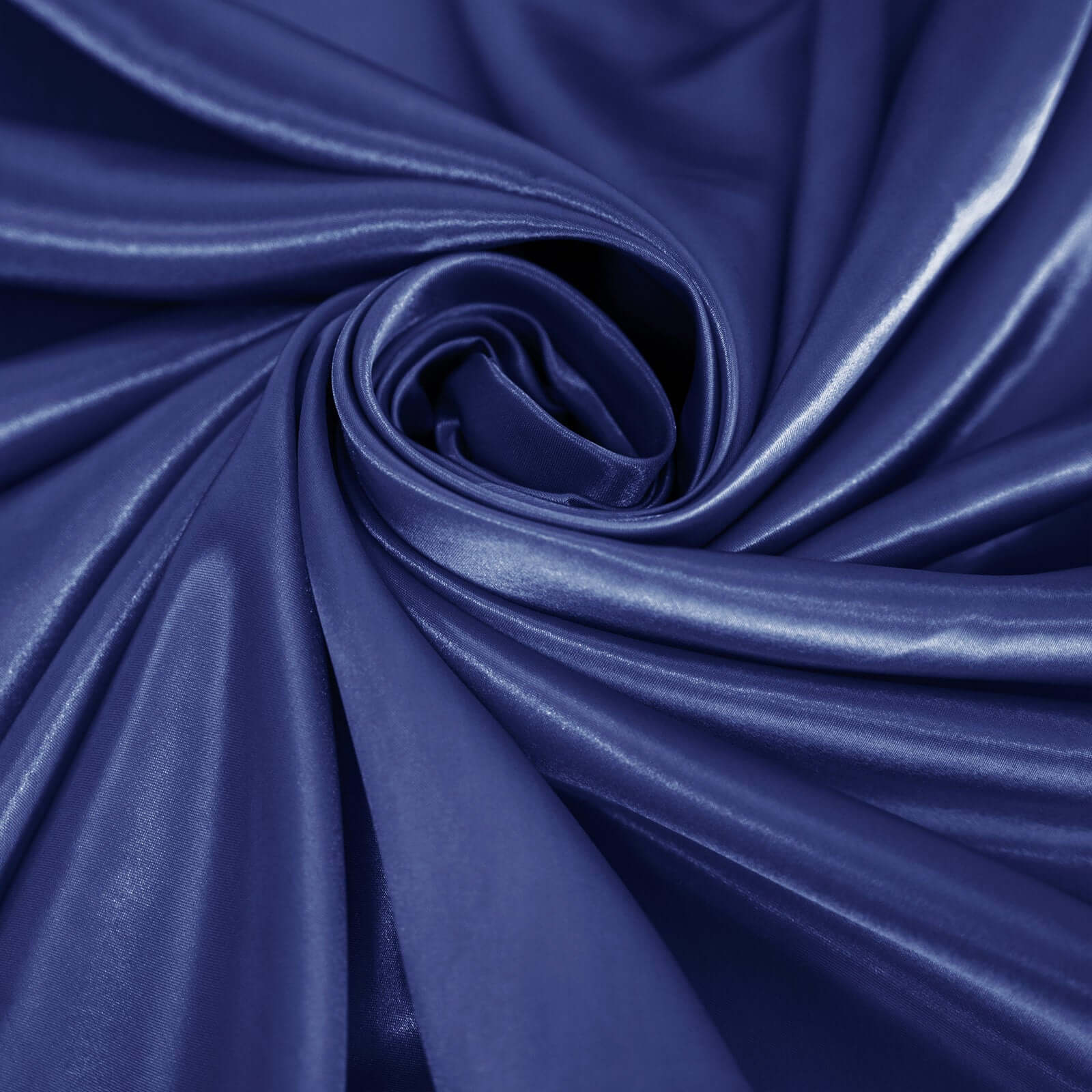 Satin 120" Round Tablecloth Navy Blue - Stylish Seamless Table Cover - Linen Luxes