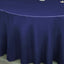 Satin 120" Round Tablecloth Navy Blue - Stylish Seamless Table Cover - Linen Luxes