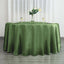 Satin 120" Round Tablecloth Olive Green - Stylish Seamless Table Cover - Linen Luxes