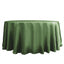 Satin 120" Round Tablecloth Olive Green - Stylish Seamless Table Cover - Linen Luxes
