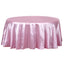 Satin 120" Round Tablecloth Pink - Stylish Seamless Table Cover - Linen Luxes
