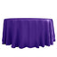 Satin 120" Round Tablecloth Purple - Stylish Seamless Table Cover - Linen Luxes