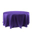 Satin 120" Round Tablecloth Purple - Stylish Seamless Table Cover - Linen Luxes