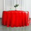 Satin 120" Round Tablecloth Red - Stylish Seamless Table Cover - Linen Luxes
