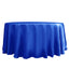 Satin 120" Round Tablecloth Royal Blue - Stylish Seamless Table Cover - Linen Luxes