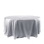 Satin 120" Round Tablecloth Silver - Stylish Seamless Table Cover - Linen Luxes