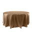 Satin 120" Round Tablecloth Taupe - Stylish Seamless Table Cover