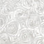 Satin 120" Round Tablecloth White - Grandiose 3D Rosette Design with Seamless Finish for Luxe Events - Linen Luxes