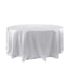 Satin 120" Round Tablecloth White - Stylish Seamless Table Cover for Weddings & Events - Linen Luxes