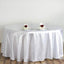 Satin 120" Round Tablecloth White - Stylish Seamless Table Cover for Weddings & Events - Linen Luxes