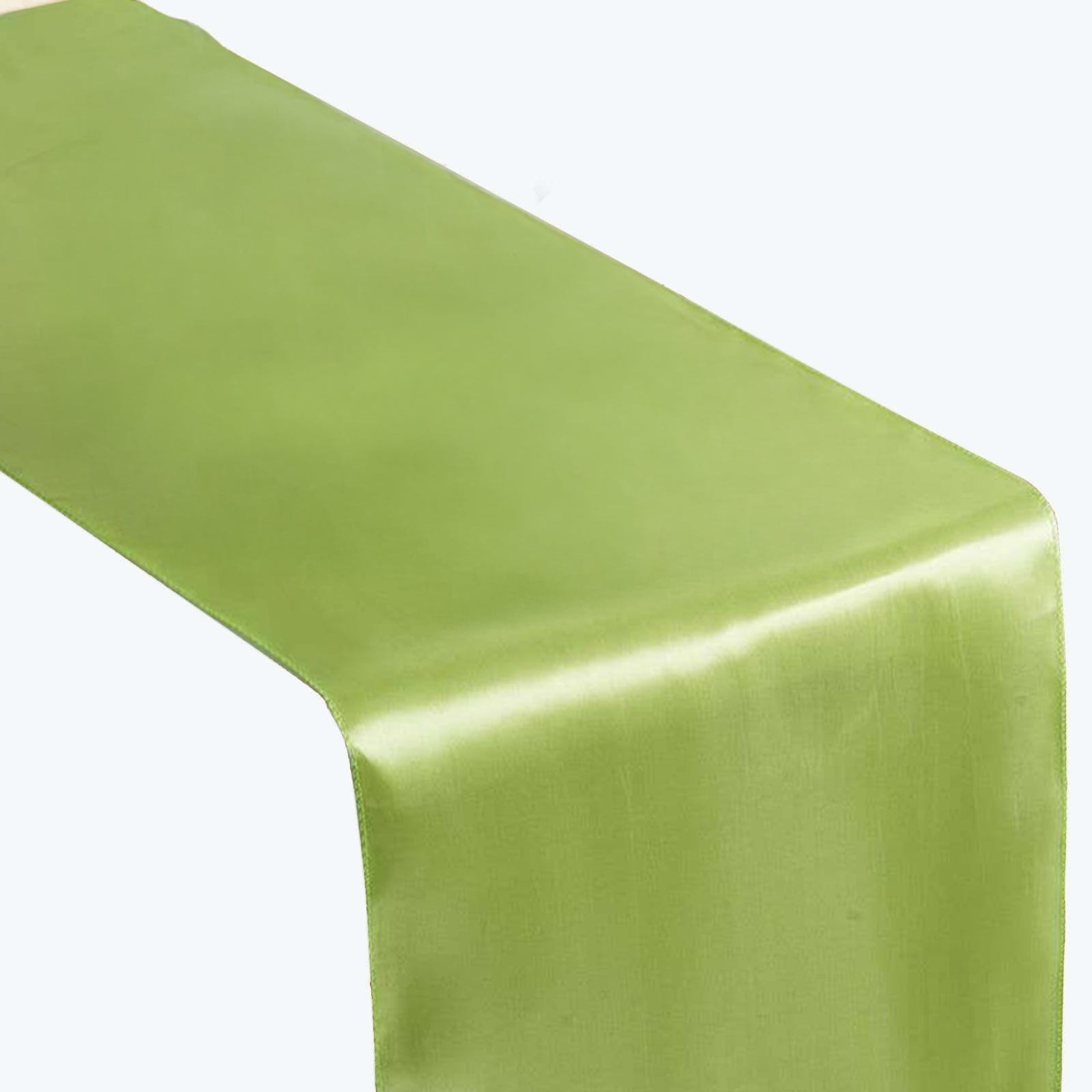 Satin 12"x108" Table Runner Apple Green - Stylish Table Linen - Linen Luxes