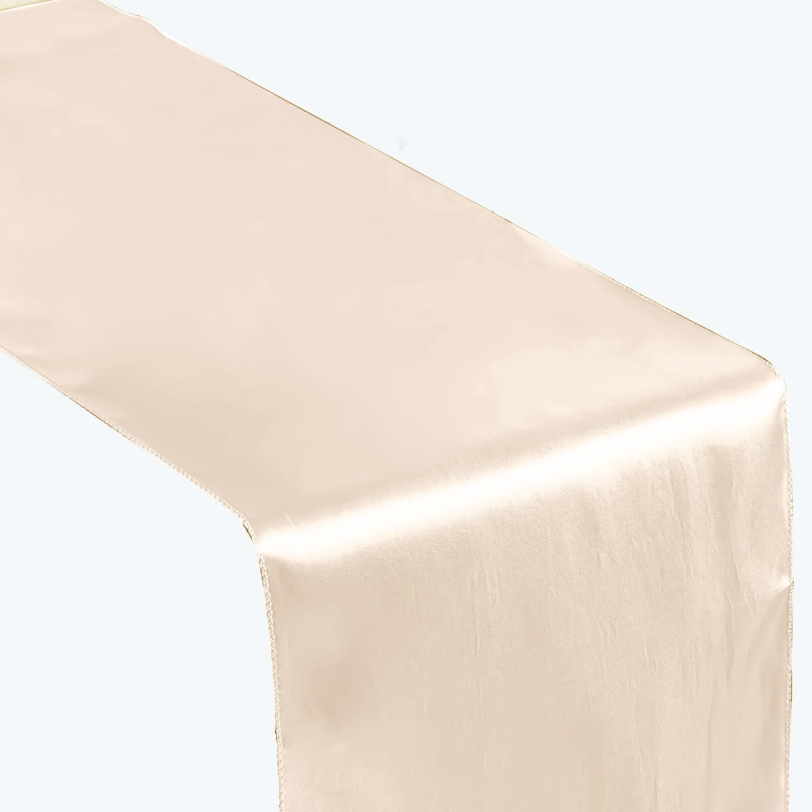 Satin 12"x108" Table Runner Beige - Stylish Table Linen - Linen Luxes