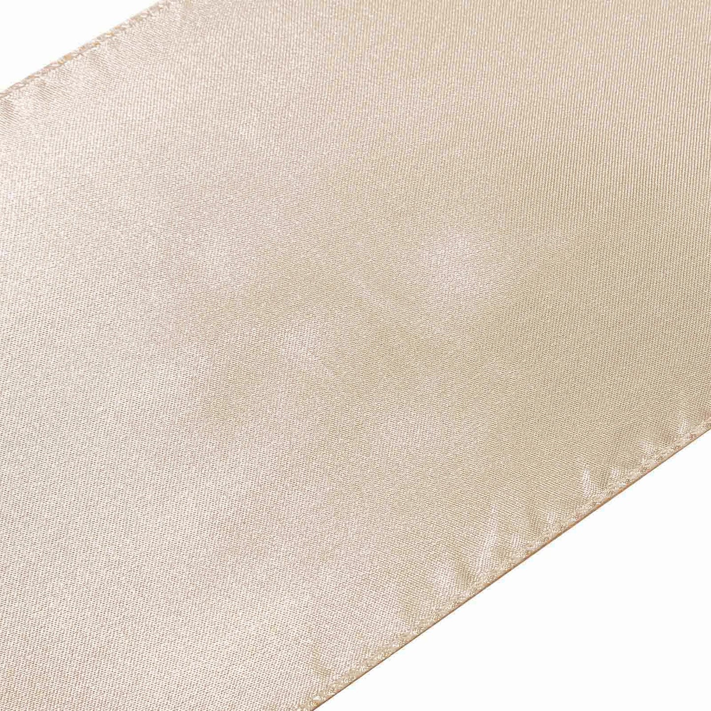 Satin 12"x108" Table Runner Beige - Stylish Table Linen - Linen Luxes