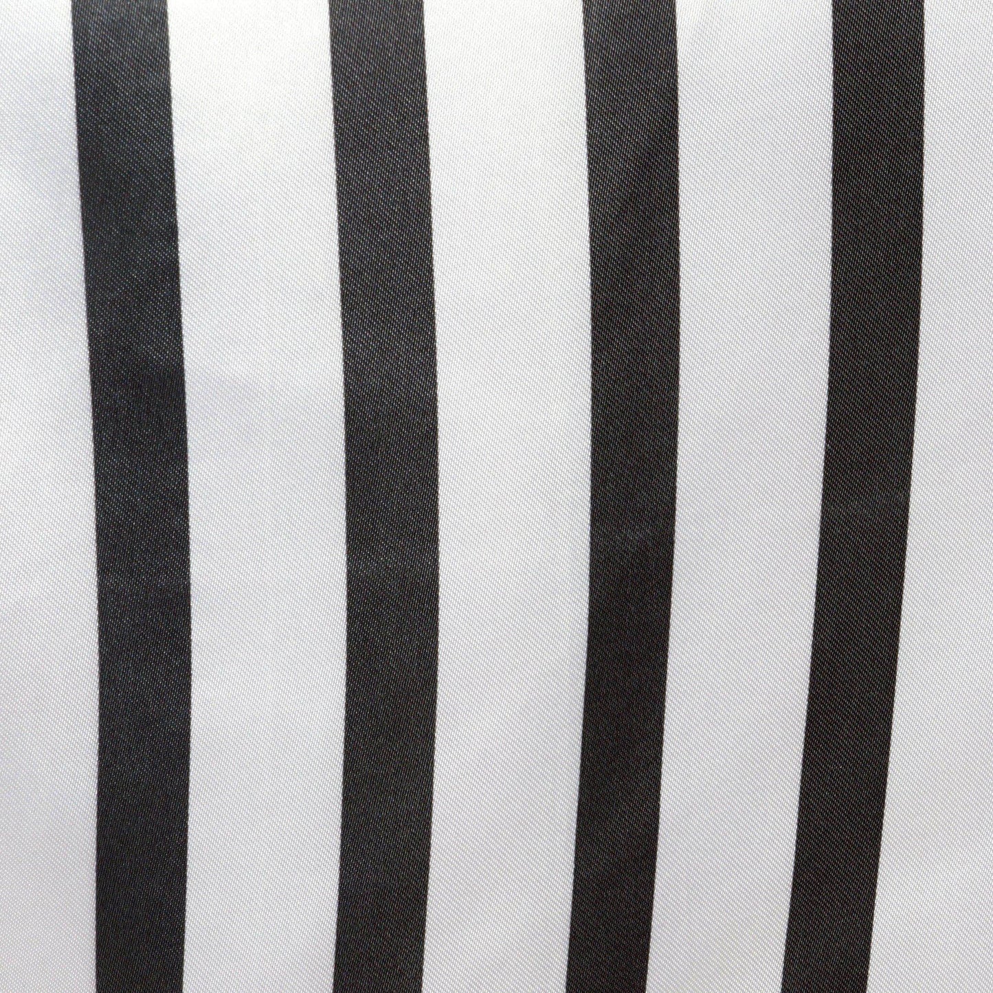 Satin 12"x108" Table Runner Black/White Asymmetric Stripe - Modern Chic Table Decor - Linen Luxes