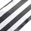 Satin 12"x108" Table Runner Black/White Stripe - Classic & Exquisite Table Decor - Linen Luxes